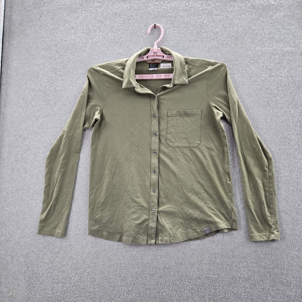 5.11 Tactical Women Button Up Shirt M Green Utility Long Sleeve